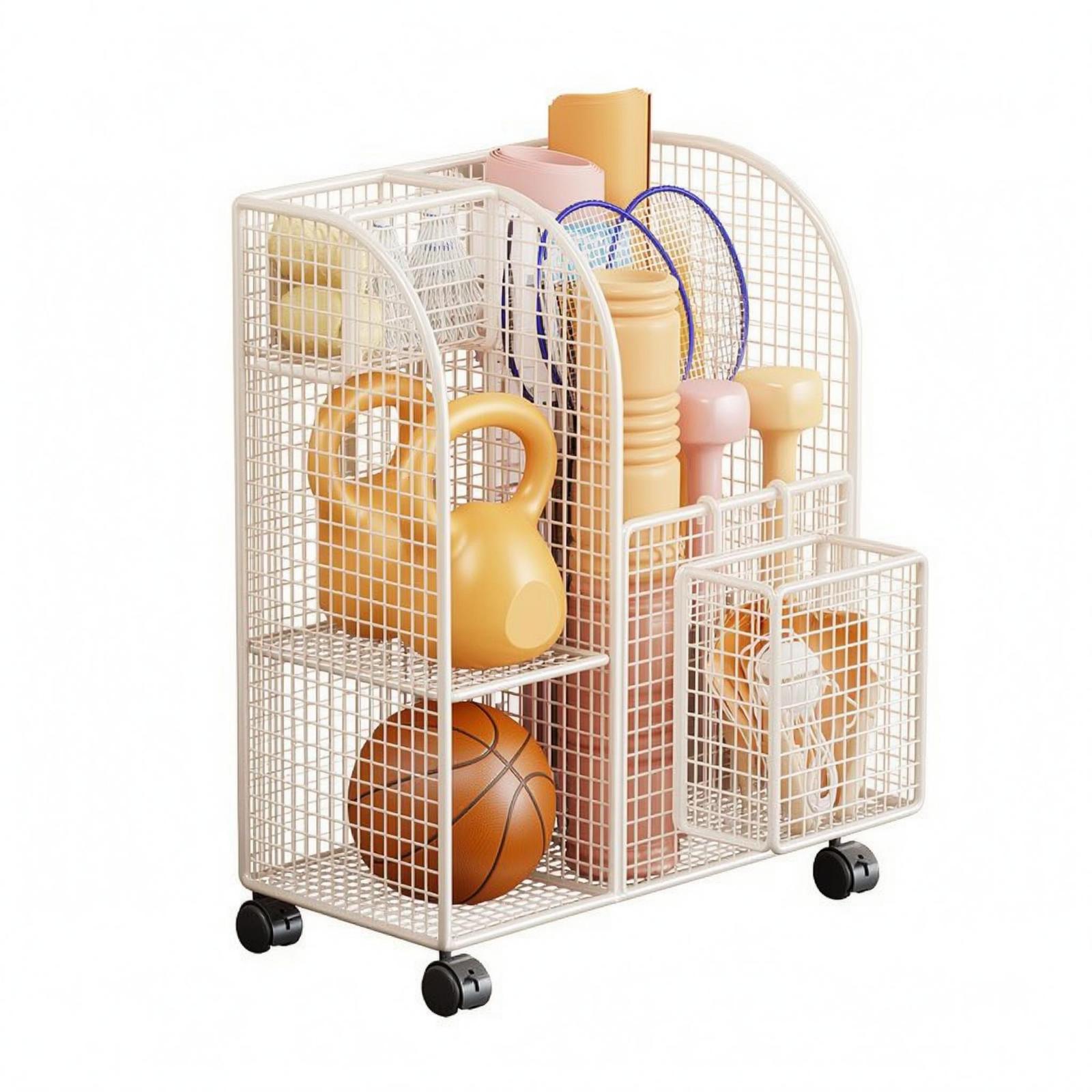 عربة تخزين معدنية متعددة الأقس - مراجعة Sports Equipment For Home وسعره