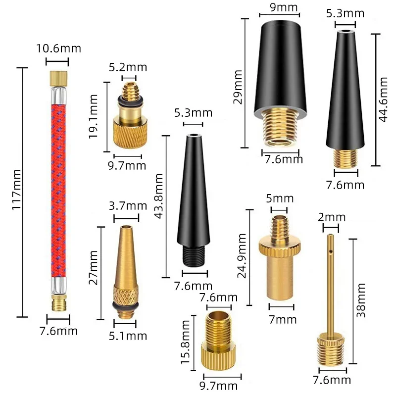 21/30 قطعة منفاخ إطارات الدراج - مراجعة Basketball Pump Needle وسعره